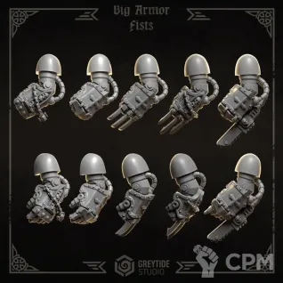 Описание картинки Black Templars - Big armor fists от Мастерская террейна по цене 200руб | Свободный Рынок Миниатюр - СРМ