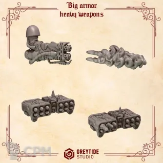 Описание картинки Blood Angels - Big armor heavy weapons от Мастерская террейна по цене 200руб | Свободный Рынок Миниатюр - СРМ