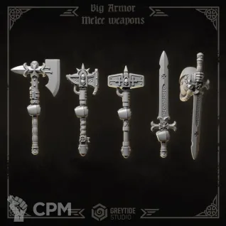 Описание картинки Black Templars - Big armor melee weapons от Мастерская террейна по цене 200руб | Свободный Рынок Миниатюр - СРМ