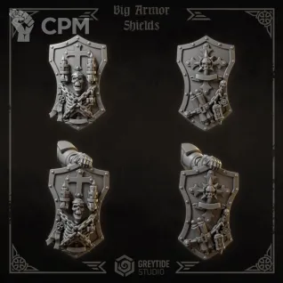 Описание картинки Black Templars - Big amor shields от Мастерская террейна по цене 200руб | Свободный Рынок Миниатюр - СРМ