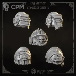 Описание картинки Black Templars - Big armor shoulderpads 2 от Мастерская террейна по цене 150руб | Свободный Рынок Миниатюр - СРМ