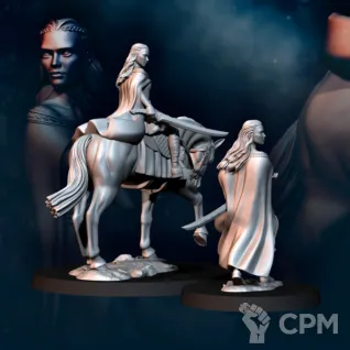 Описание картинки Arwen Foot and Mounted от Мастерская террейна по цене 650руб | Свободный Рынок Миниатюр - СРМ