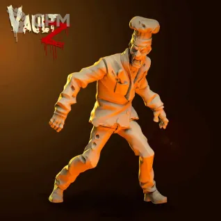 Описание картинки Chef Zombie от PocketSized Prints по цене 170руб | Свободный Рынок Миниатюр - СРМ