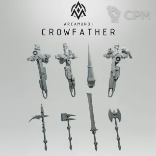Описание картинки The Crowfather - Prophet of War от PocketSized Prints по цене 200руб | Свободный Рынок Миниатюр - СРМ