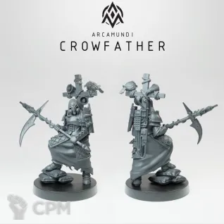 Описание картинки The Crowfather - Prophet of War от PocketSized Prints по цене 200руб | Свободный Рынок Миниатюр - СРМ