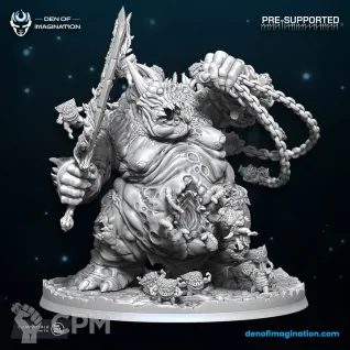 Описание картинки Great Plague Demon от PocketSized Prints по цене 2 300руб | Свободный Рынок Миниатюр - СРМ