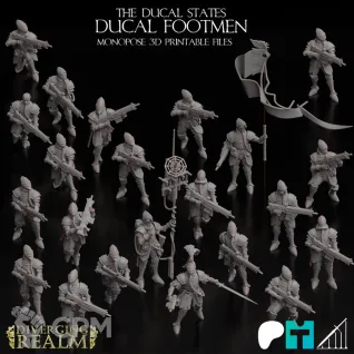 Описание картинки Ducal Footmen от Manufactorum76 по цене 4 100руб | Свободный Рынок Миниатюр - СРМ