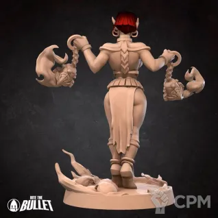 Описание картинки Fiora, the Fire Monk от PocketSized Prints по цене 200руб | Свободный Рынок Миниатюр - СРМ