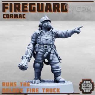 Описание картинки Fireguard - Captain Cormac от PocketSized Prints по цене 180руб | Свободный Рынок Миниатюр - СРМ