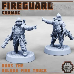 Описание картинки Fireguard - Captain Cormac от PocketSized Prints по цене 180руб | Свободный Рынок Миниатюр - СРМ