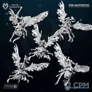 Описание картинки Demons on Flies Unit от PocketSized Prints по цене 1 500руб | Свободный Рынок Миниатюр - СРМ
