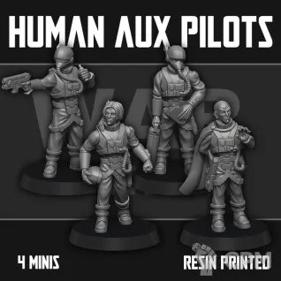 Описание картинки Human Auxiliary Pilots от Manufactorum76 по цене 640руб | Свободный Рынок Миниатюр - СРМ