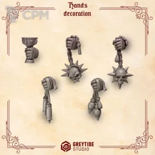 Описание картинки Blood Angels - Hands decoration от Мастерская террейна по цене 100руб | Свободный Рынок Миниатюр - СРМ