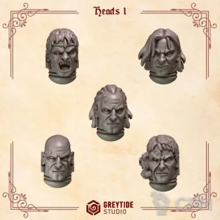Описание картинки Blood Angels - Heads 1 от Мастерская террейна по цене 150руб | Свободный Рынок Миниатюр - СРМ