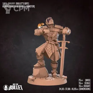 Описание картинки Human Ranger Berserk от PocketSized Prints по цене 200руб | Свободный Рынок Миниатюр - СРМ