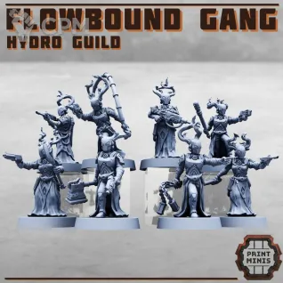 Описание картинки Flowbound - Hydro Guild Gang от PocketSized Prints по цене 1 200руб | Свободный Рынок Миниатюр - СРМ