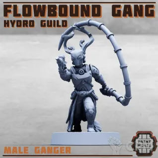 Описание картинки Flowbound - Hydro Guild Gang от PocketSized Prints по цене 1 200руб | Свободный Рынок Миниатюр - СРМ