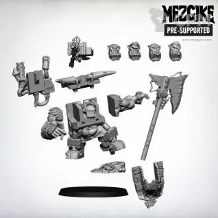 Описание картинки Mezgob, orc boss от Мастерская террейна по цене 500руб | Свободный Рынок Миниатюр - СРМ