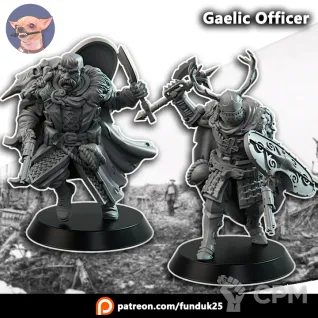Описание картинки Gaelic Officer от PocketSized Prints по цене 350руб | Свободный Рынок Миниатюр - СРМ