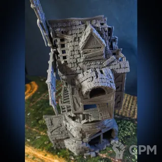 Описание картинки Ruined Windmill от Мастерская террейна по цене 2 800руб | Свободный Рынок Миниатюр - СРМ