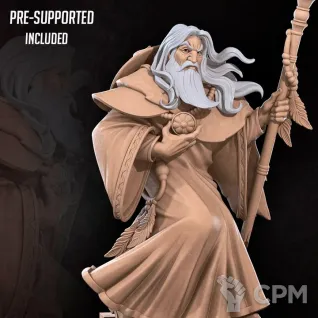Описание картинки Human Harper Wizard от PocketSized Prints по цене 200руб | Свободный Рынок Миниатюр - СРМ