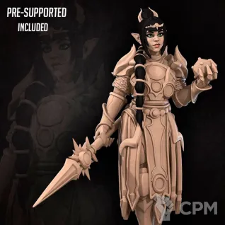Описание картинки Half-Elf Cleric от PocketSized Prints по цене 200руб | Свободный Рынок Миниатюр - СРМ