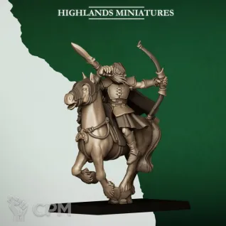 Описание картинки Mounted Feral Archers от Бруталити по цене 3 200руб | Свободный Рынок Миниатюр - СРМ