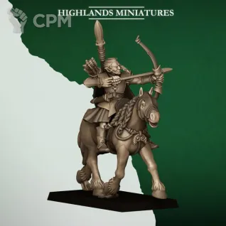 Описание картинки Mounted Feral Archers от Бруталити по цене 3 200руб | Свободный Рынок Миниатюр - СРМ