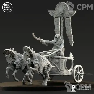 Описание картинки Tomb Kings Tomb King на колеснице от Knight of Light по цене 350руб | Свободный Рынок Миниатюр - СРМ
