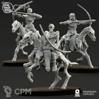 Описание картинки Tomb Kings Skeleton Horsemen от Knight of Light по цене 1 100руб | Свободный Рынок Миниатюр - СРМ