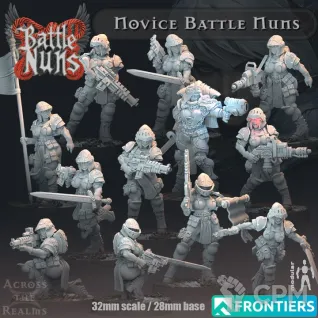 Описание картинки Battle Nun Novices от PocketSized Prints по цене 1 500руб | Свободный Рынок Миниатюр - СРМ