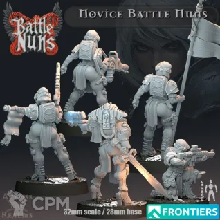 Описание картинки Battle Nun Novices от PocketSized Prints по цене 1 500руб | Свободный Рынок Миниатюр - СРМ