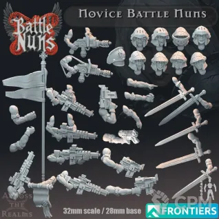 Описание картинки Battle Nun Novices от PocketSized Prints по цене 1 500руб | Свободный Рынок Миниатюр - СРМ