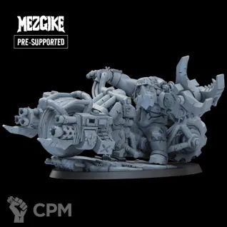 Описание картинки Orc warboss on warbike от Мастерская террейна по цене 950руб | Свободный Рынок Миниатюр - СРМ