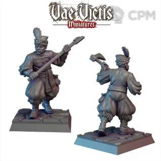 Описание картинки Prebuilt Fantasy Cossacks Warband от PocketSized Prints по цене 1 500руб | Свободный Рынок Миниатюр - СРМ