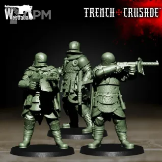 Описание картинки Red Brigade Combat Engineers от PocketSized Prints по цене 450руб | Свободный Рынок Миниатюр - СРМ