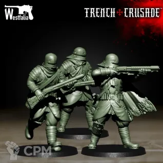 Описание картинки Red Brigade Yeomen with Shotguns от PocketSized Prints по цене 450руб | Свободный Рынок Миниатюр - СРМ