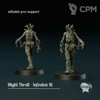Описание картинки Blight Thralls Infested x3 от PocketSized Prints по цене 425руб | Свободный Рынок Миниатюр - СРМ
