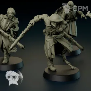 Описание картинки Mourning Thralls от PocketSized Prints по цене 800руб | Свободный Рынок Миниатюр - СРМ