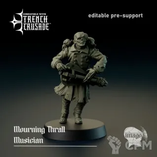 Описание картинки Mourning Thrall Musician от PocketSized Prints по цене 160руб | Свободный Рынок Миниатюр - СРМ