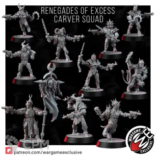 Описание картинки RENEGADES OF EXCESS CARVER SQUAD от Brutality по цене 1 600руб | Свободный Рынок Миниатюр - СРМ