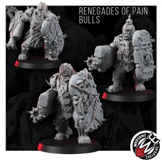 Описание картинки Renegades of Pain Bulls Огрины Ренегаты от WastelandMiniatures по цене 820руб | Свободный Рынок Миниатюр - СРМ