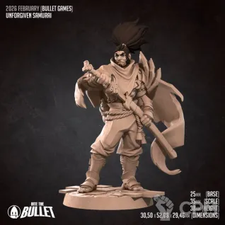 Описание картинки Unforgiven Samurai от PocketSized Prints по цене 200руб | Свободный Рынок Миниатюр - СРМ