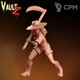 Описание картинки Scythe Girl от PocketSized Prints по цене 175руб | Свободный Рынок Миниатюр - СРМ