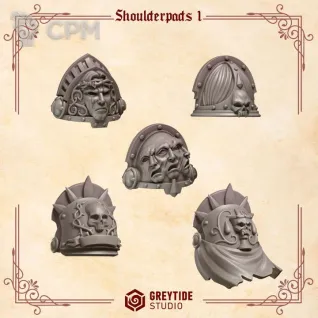 Описание картинки Blood Angels - Shoulderpads 1 от Мастерская террейна по цене 150руб | Свободный Рынок Миниатюр - СРМ