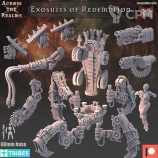 Описание картинки Exosuits of Redemption от PocketSized Prints по цене 1 200руб | Свободный Рынок Миниатюр - СРМ