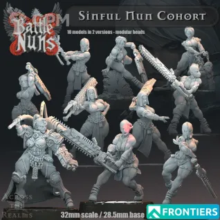 Описание картинки Sinful Nun Cohort (+NSFW) от PocketSized Prints по цене 1 400руб | Свободный Рынок Миниатюр - СРМ