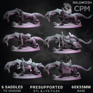 Описание картинки Chaos Excess - Succubus Riders Unit от PocketSized Prints по цене 2 700руб | Свободный Рынок Миниатюр - СРМ