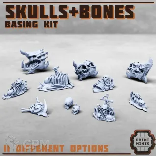 Описание картинки Skulls and Bones от PocketSized Prints по цене 200руб | Свободный Рынок Миниатюр - СРМ