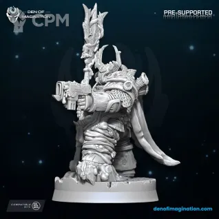 Описание картинки Sorcerer in Annihilator Armor от PocketSized Prints по цене 500руб | Свободный Рынок Миниатюр - СРМ